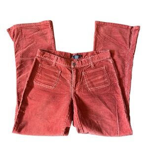 Vintage SO GSJC Orange Corduroy Slim Flare Mid Rise Pants Size 9